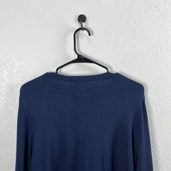 Charter Club Cardigan Navy Blue Sequin Floral Front Round Neck Buttons Size XXL - Picture 9 of 9